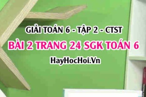 Giải bài 2 trang 24 Toán 6 Tập 2 SGK Chân trời sáng tạo